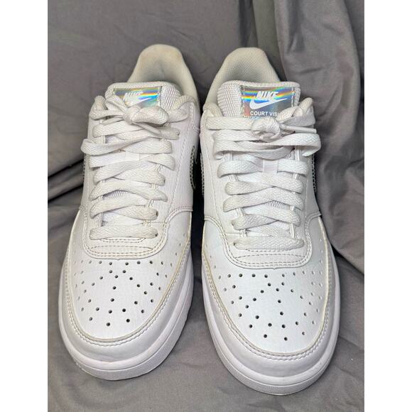 Women's Nike Court Vision Lo 7.5 White CW5596 100 - Picture 6 of 8